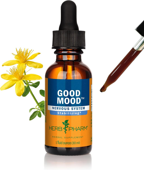 Good Mood Support Supplement: with St. John'S Wort & Certified Organic Ashwagandha | Positive Mood & Emotional Balance Support Tincture| Fast-Absorbing, Non-Gmo |Up to 2 Week Supply, 1 Oz*