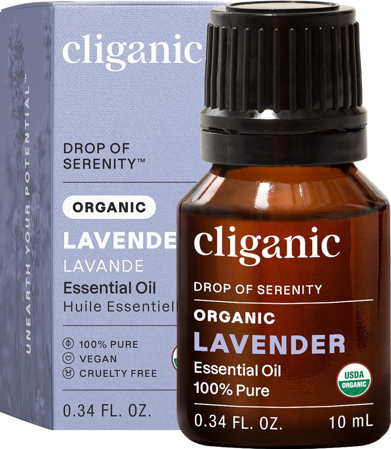 Organic Lavender Essential Oil - 100% Pure Natural Undiluted, for Aromatherapy Diffuser | Non-Gmo Verified