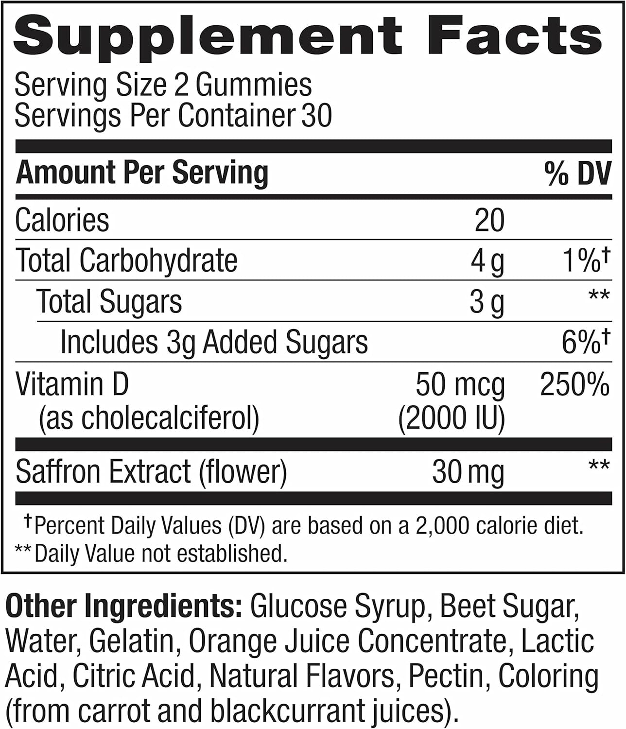 Hello Happy Gummy Worms, Mood Support Gummies for Adults,* Saffron Extract, Vitamin D, Tropical Zing Flavored, 30 Day Supply - 60 Count