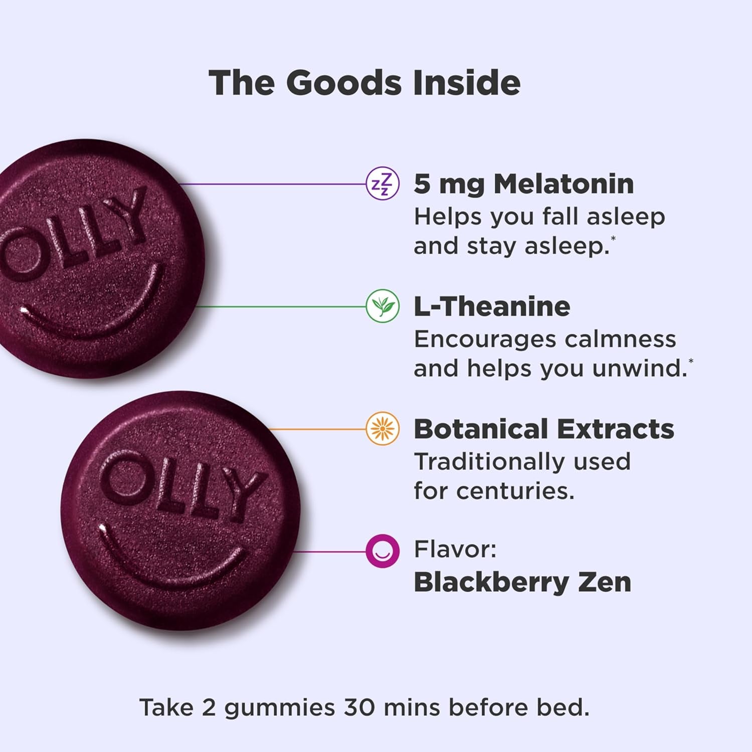 Extra Strength Sleep Gummy, 5 Mg Melatonin, L-Theanine, Chamomile, Lemon Balm, Sleep Aid, Blackberry - 50 Count