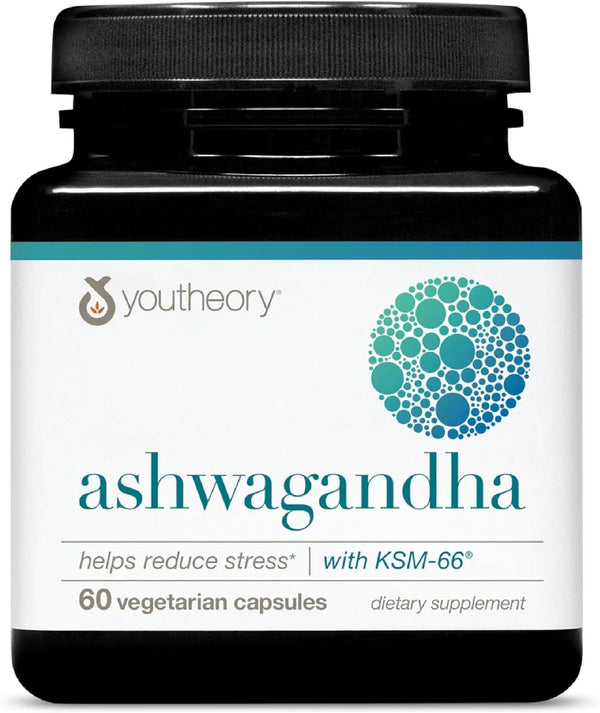 Ashwagandha - with Organic KSM-66 Ashwagandha - Herbal Blend to Support Stress Relief & Energy Levels* - Helps Support Mood* - 60 Vegetarian Capsules (30-Day Supply)