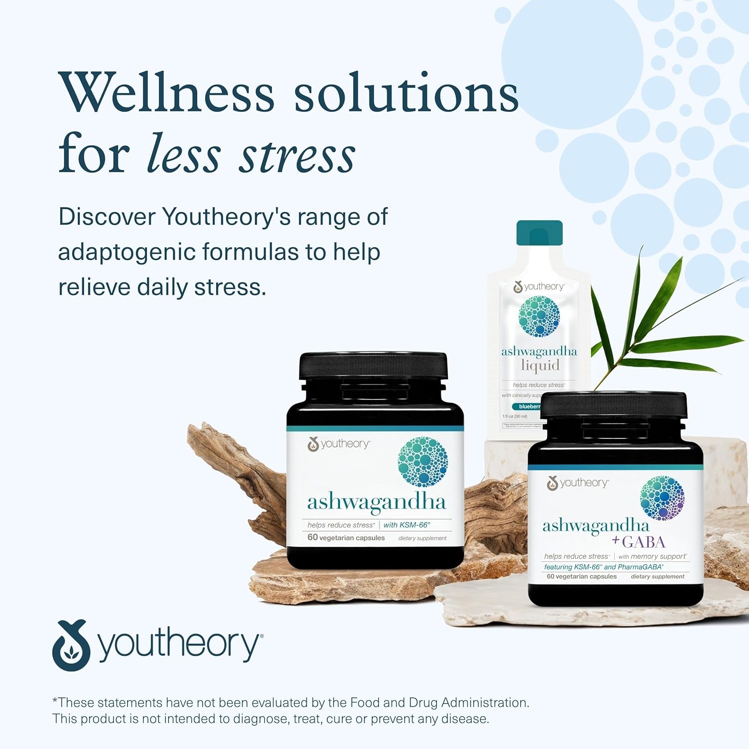 Ashwagandha - with Organic KSM-66 Ashwagandha - Herbal Blend to Support Stress Relief & Energy Levels* - Helps Support Mood* - 60 Vegetarian Capsules (30-Day Supply)
