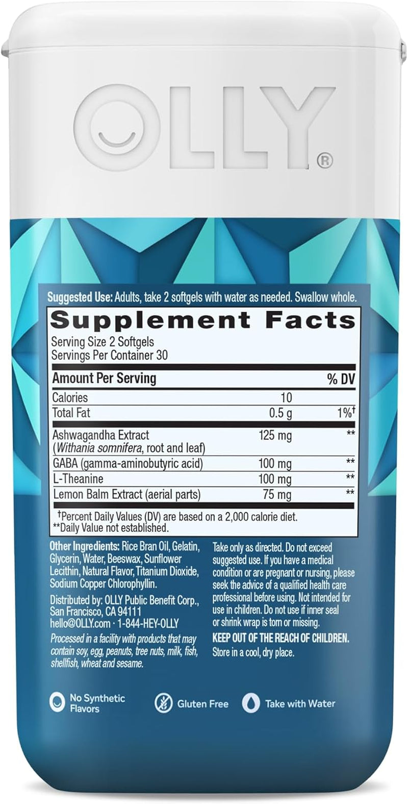 Ultra Strength Goodbye Stress Softgels, GABA, Ashwagandha, L-Theanine and Lemon Balm, Stress Relief Supplement - 60 Count